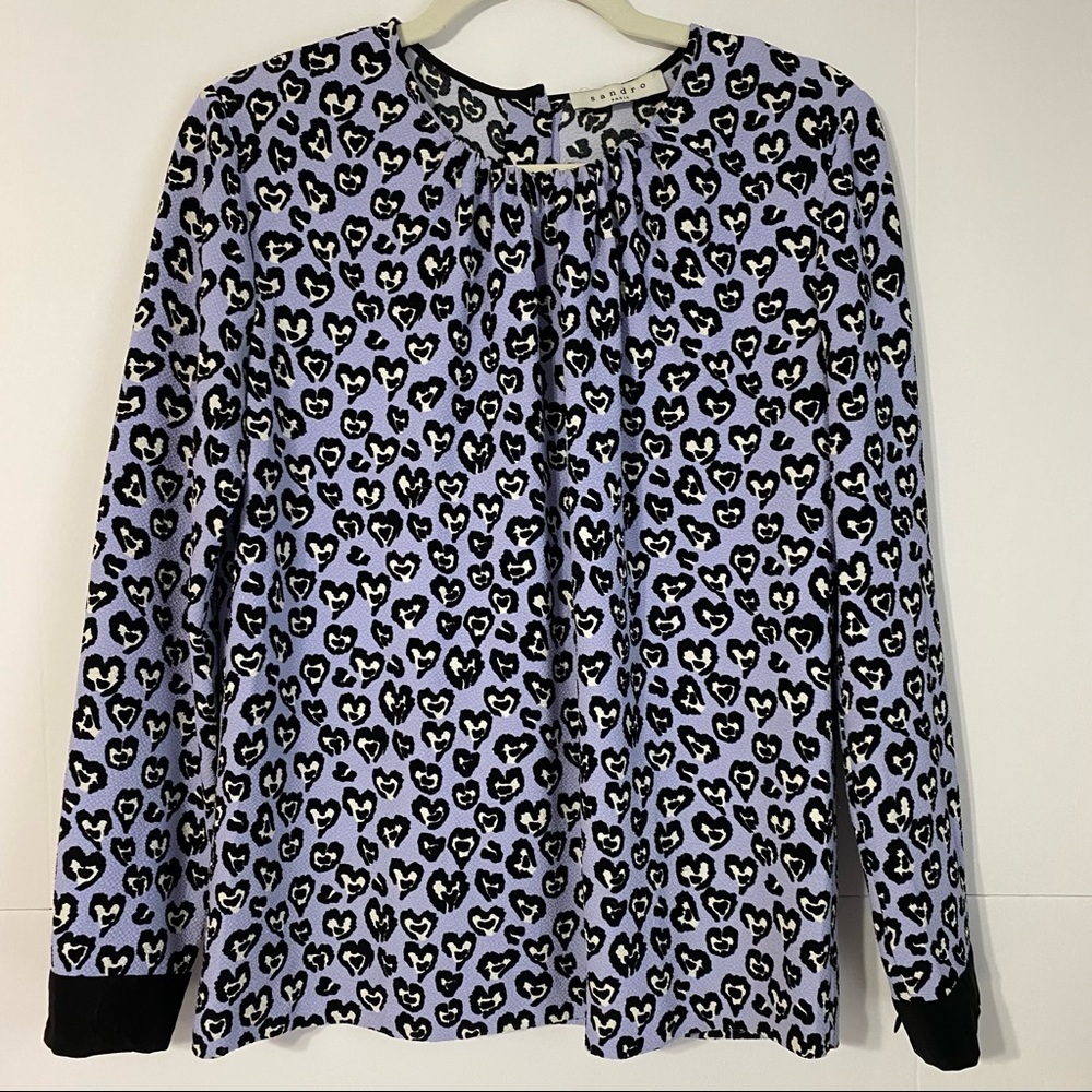 SANDRO PURPLE/HEARTS NWOT (4-6 sample piece)